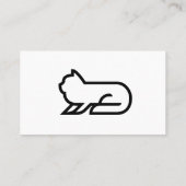 Cartes de visite assis avec un animal de compagnie (Dos)