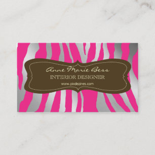 cartes de visite au chocolat Zebra Raspberry
