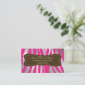 cartes de visite au chocolat Zebra Raspberry (Debout devant)