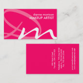 Cartes de visite audacieux de monogramme (Devant / Derrière)