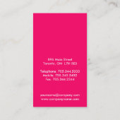 Cartes de visite audacieux de monogramme (Dos)