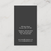 Cartes de visite audacieux de monogramme (Dos)