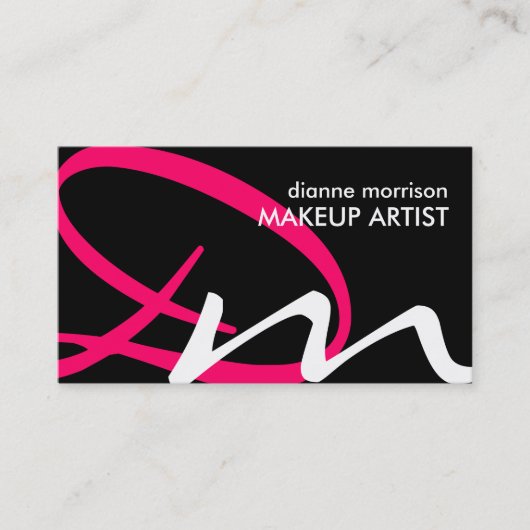 Cartes de visite audacieux de monogramme (Devant)