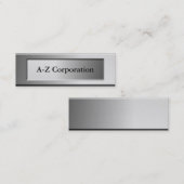 Cartes de visite audacieux de plaque (Devant / Derrière)