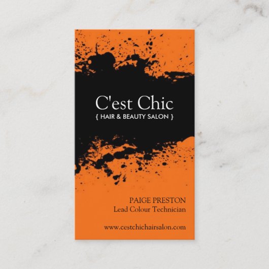 Cartes de visite audacieux de salon (Devant)