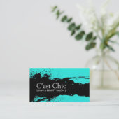 Cartes de visite audacieux de salon de coiffure (Debout devant)