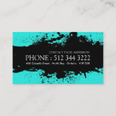 Cartes de visite audacieux de salon de coiffure (Dos)