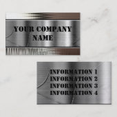 Cartes de visite audacieux de sembler en métal (Devant / Derrière)