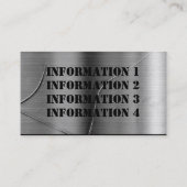 Cartes de visite audacieux de sembler en métal (Dos)