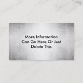 Cartes de visite audacieux de sembler grunge en (Dos)