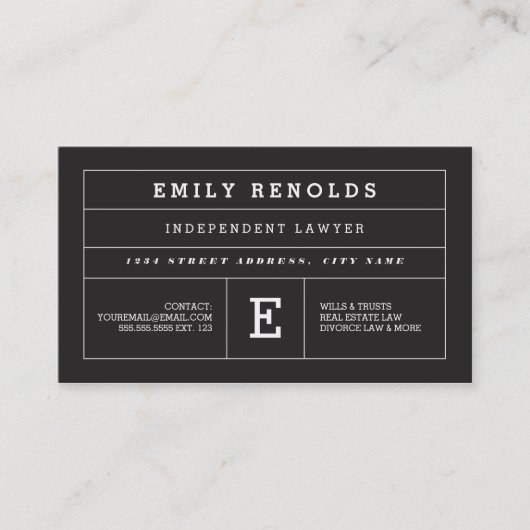 Cartes de visite audacieux d'impression (Devant)