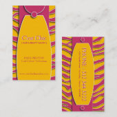 Cartes de visite audacieux d'impression de zèbre (Devant / Derrière)