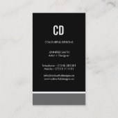 Cartes de visite audacieux et modernes (Dos)