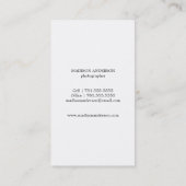 Cartes de visite audacieux minimaux de (Dos)