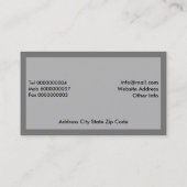 Cartes de visite audacieux modernes. (Dos)