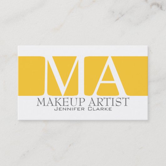 Cartes de visite audacieux modernes de maquilleur (Devant)