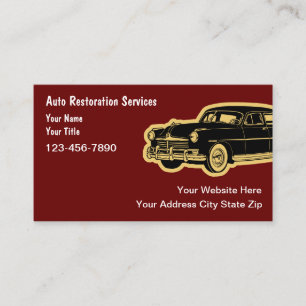 Cartes de visite automatiques de restauration