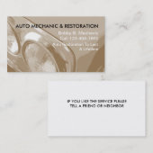 Cartes de visite automatiques simples de (Devant / Derrière)