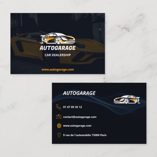 Cartes de visite automobile (Devant / Derrière)