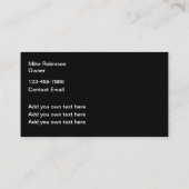 Cartes de visite Automobile Classique Et Cool Nouv (Dos)