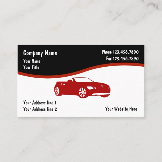 Cartes de visite automobiles (Devant)