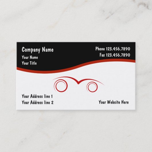 Cartes de visite automobiles (Devant)