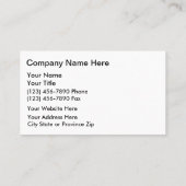 Cartes de visite automobiles (Dos)
