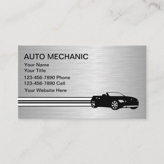 Cartes de visite automobiles (Devant)