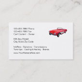 Cartes de visite automobiles (Dos)
