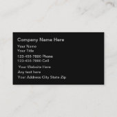 Cartes de visite automobiles (Dos)