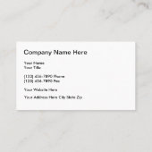 Cartes de visite automobiles (Dos)