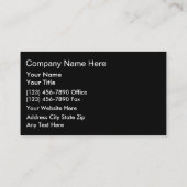 Cartes de visite automobiles (Dos)