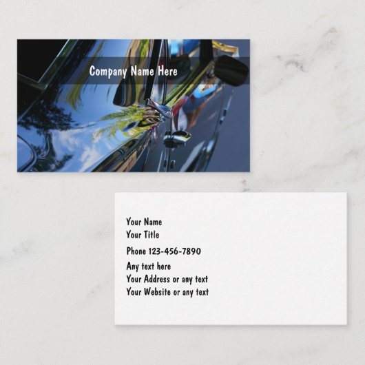 Cartes de visite automobiles (Devant / Derrière)