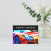 Cartes de visite automobiles colorés Bold Automoti (Debout devant)
