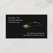 Cartes de visite automobiles cool (Dos)