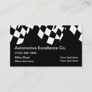 Cartes de visite automobiles Cool Checker Flag