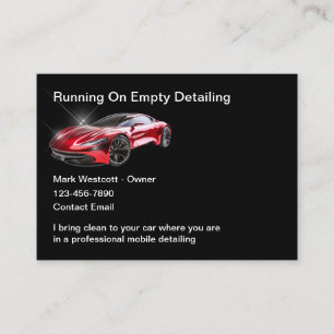 Cartes de visite automobiles de detailing de voitu