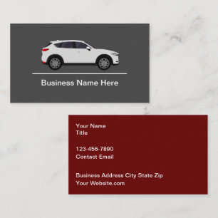 Cartes de visite automobiles design moderne
