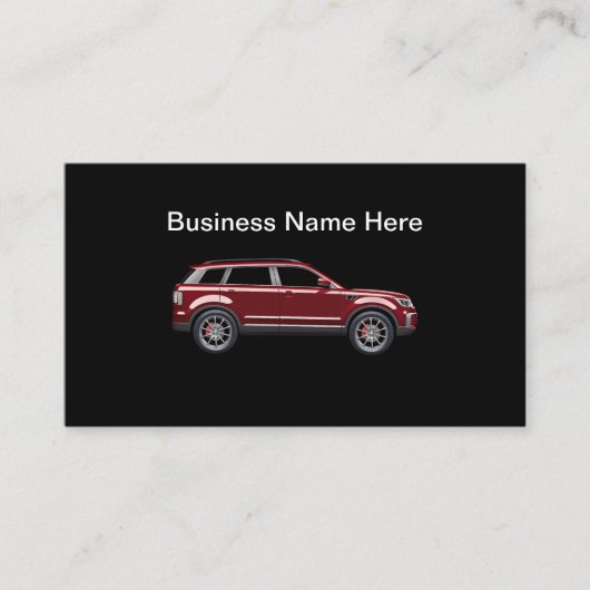 Cartes de visite automobiles design simple (Devant)