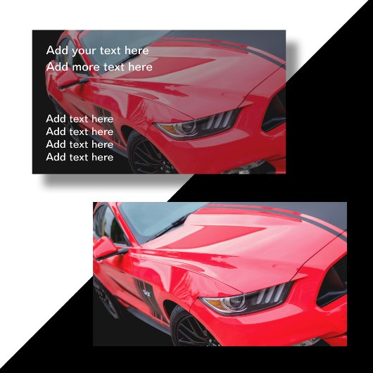 Cartes de visite automobiles doubles faces Cool