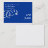 Cartes de visite automobiles grand format (Devant / Derrière)