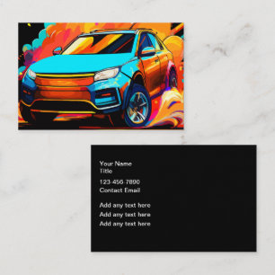 Cartes de visite automobiles les plus cool, couleu
