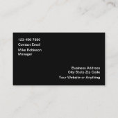 Cartes de visite automobiles les plus frais (Dos)