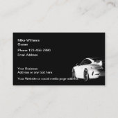Cartes de visite automobiles modernes et cool (Dos)