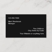 Cartes de visite automobiles professionnels modern (Dos)