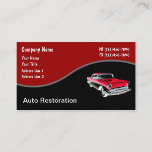 Cartes de visite automobiles rétro