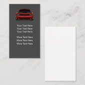 Cartes de visite automobiles simples verticales (Devant / Derrière)