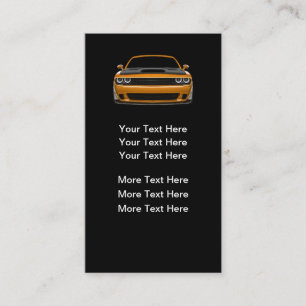 Cartes de visite automobiles simples verticales
