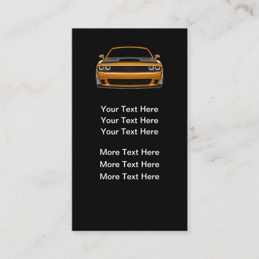 Cartes de visite automobiles simples verticales (Devant)