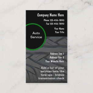 Cartes de visite automobiles verticales